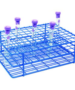 Heathrow Scientific Coated Wire Tube Rack 13–16mm 9x12 Format Blue