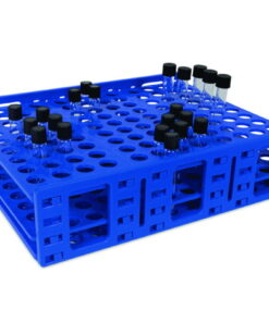 Heathrow Scientific Mega Rack PP Single for 120 x 15ml (18–20mm) Tubes, Blue, Autoclavable