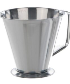BOCHEM Measuring Beaker 500 ml, Type 3 Conical, Grad., HF, 18/10-Steel with Spout and Handle
