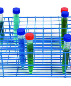 Heathrow Scientific Coated Wire Tube Rack 16–20mm 8x10 Format Blue
