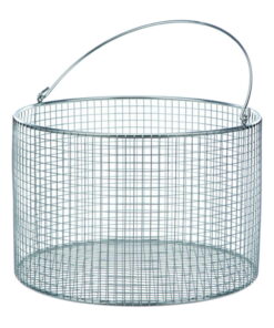 BOCHEM Wire Basket with Handle 180 mm 240 mm Ø, 18/10 E-POLI Mesh 8x8mm