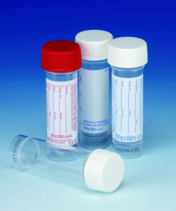Quickstart Universal polystyrene containers 30ml, sterile, printed, CE marked, pack of 400