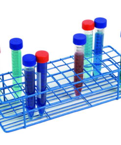 Heathrow Scientific Coated Wire Tube Rack 13–16mm 4x12 Format Blue