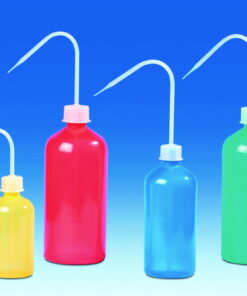 VITLAB Wash Bottles 250 ml, PE, Green, Pack of 5