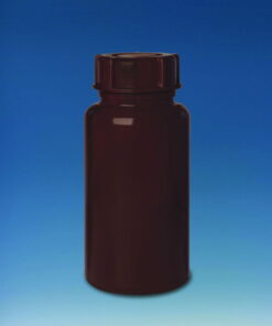 BRAND Bottle, 100 mL, PE-LD, Wide Neck, GL-32, Brown Opaque, Screw Cap