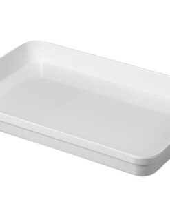 Bürkle Instrument Tray 2300 ml 350x250x40mm, Melamine Resin, White, Autoclavable, Without Lid # 4230-2231