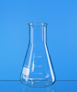 Erlenmeyer flask, wide neck, Boro 3.3 50 ml, with beaded rim and graduation pack of 10
