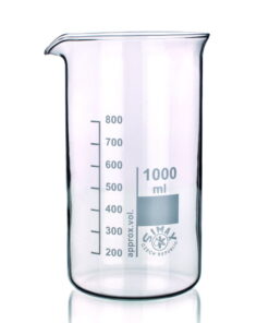 Bohemia Cristal Beakers, 25ml High Form, Borosilicate Glass 3.3 with Division and Spout, Pack of 10