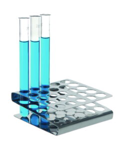 BOCHEM Test Tube Rack Z-shape 10x5, 18/10 Steel for Tubes Ø 17 mm