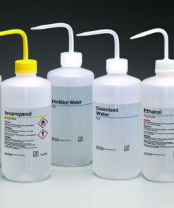 Thermo Nalgene Fisher Nalgene Safety Vented Wash Bottles with Sodium Hypochlorite Labeling, 500 mL, Pack of 6