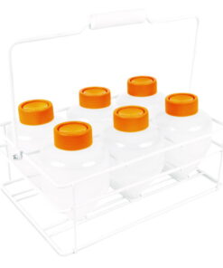 Coated Wire Centrifuge Bottle Rack 85-96mm 2 x 3 Format, White