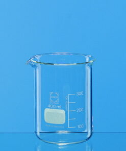 Beaker, low form, Boro 3.3 400 ml, with graduation and spout, pack of 10