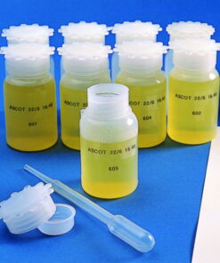 Kartell Wide Mouth Bottles 50 mL PE Graduated with Closure PP Pack of 10