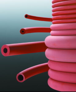 Deutsch & Neumann Rubber Tubing Red 4 x 1.5 mm Wall PM Hardness 45 Shore A