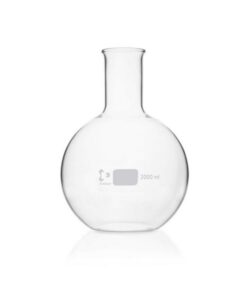 DWK Duran Flat Bottom Flask, Wide Neck Cap, 2000 mL