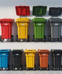 1000 liter blue wheelie bin