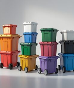 Black 1100 liter wheelie bin
