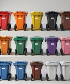 1000 liter white wheelie bin