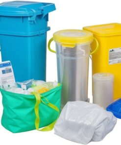 yellow biohazard bag