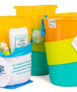 yellow hazardous waste bin
