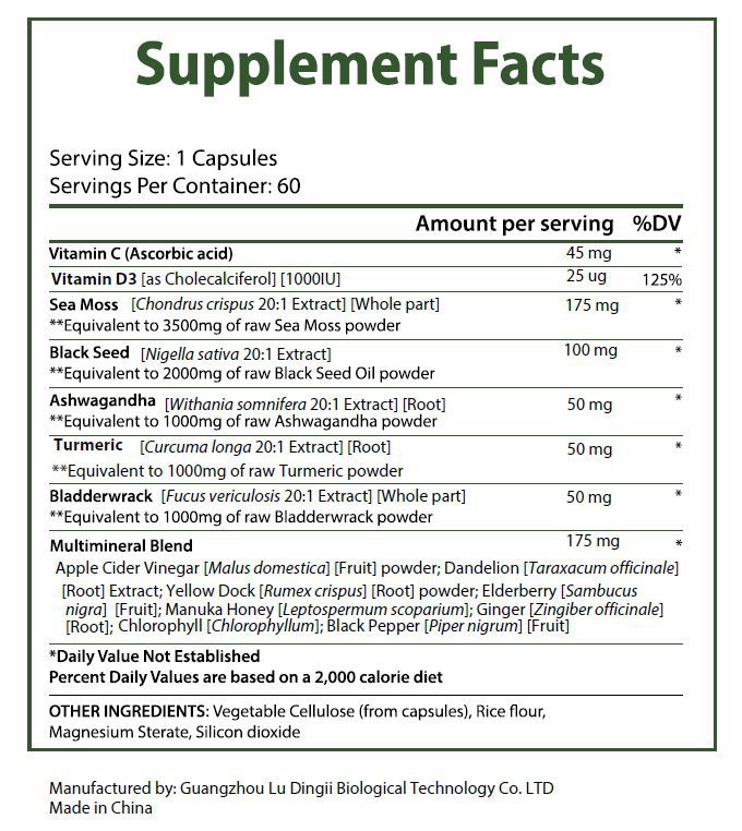 Sea Moss Allin1 supplement (60 veggie capsules) - Image 3