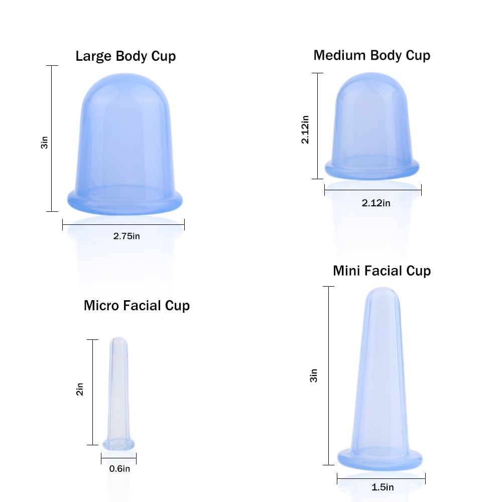 Silicone Cupping Set - 7pc BLUE - Image 3