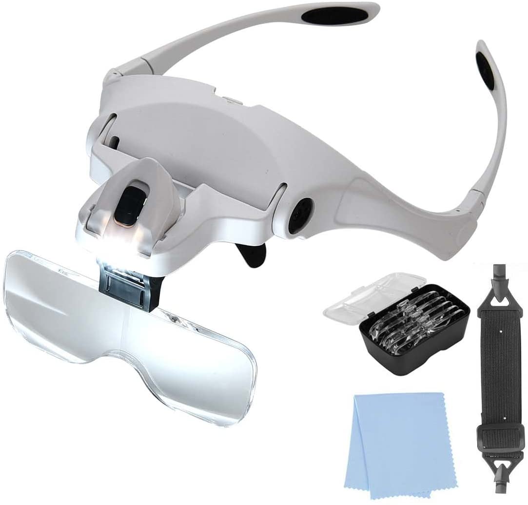 Magnifying LED glasses