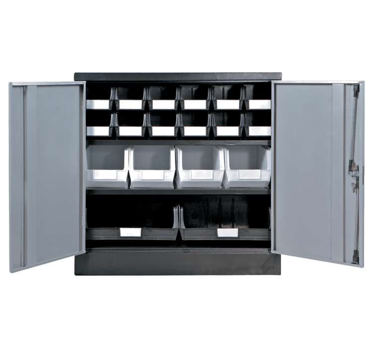Black & Silver ��� Linbin �� Storage Bin Half Size Cabinet Kit
