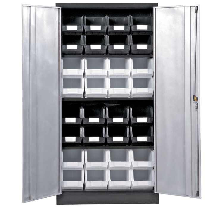 Black & Silver ��� Linbin �� Storage Bin Cabinet Kit
