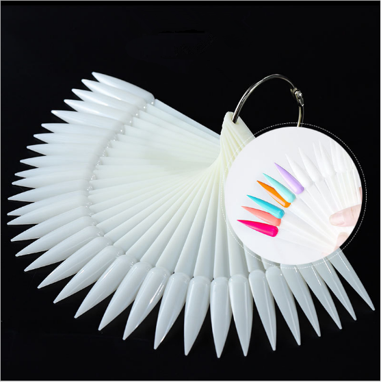Nail pops display set - Stiletto (Clear / Natural) 50pcs - Image 3