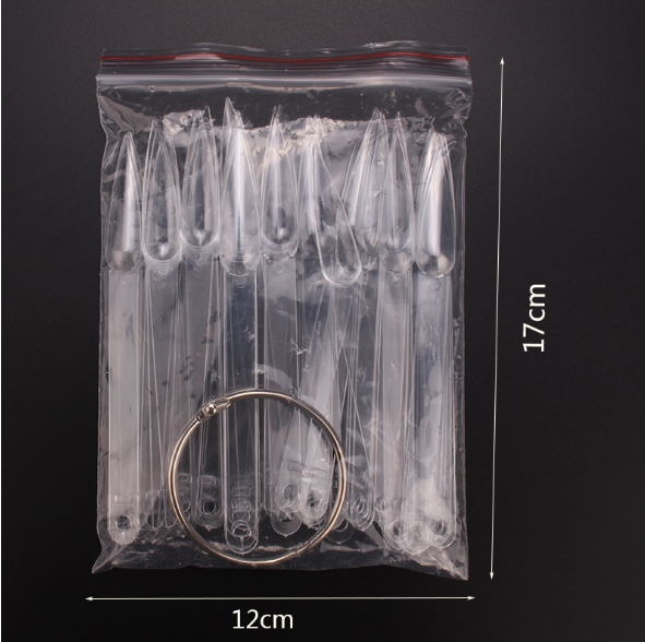 Nail pops display set - Stiletto (Clear / Natural) 50pcs - Image 5