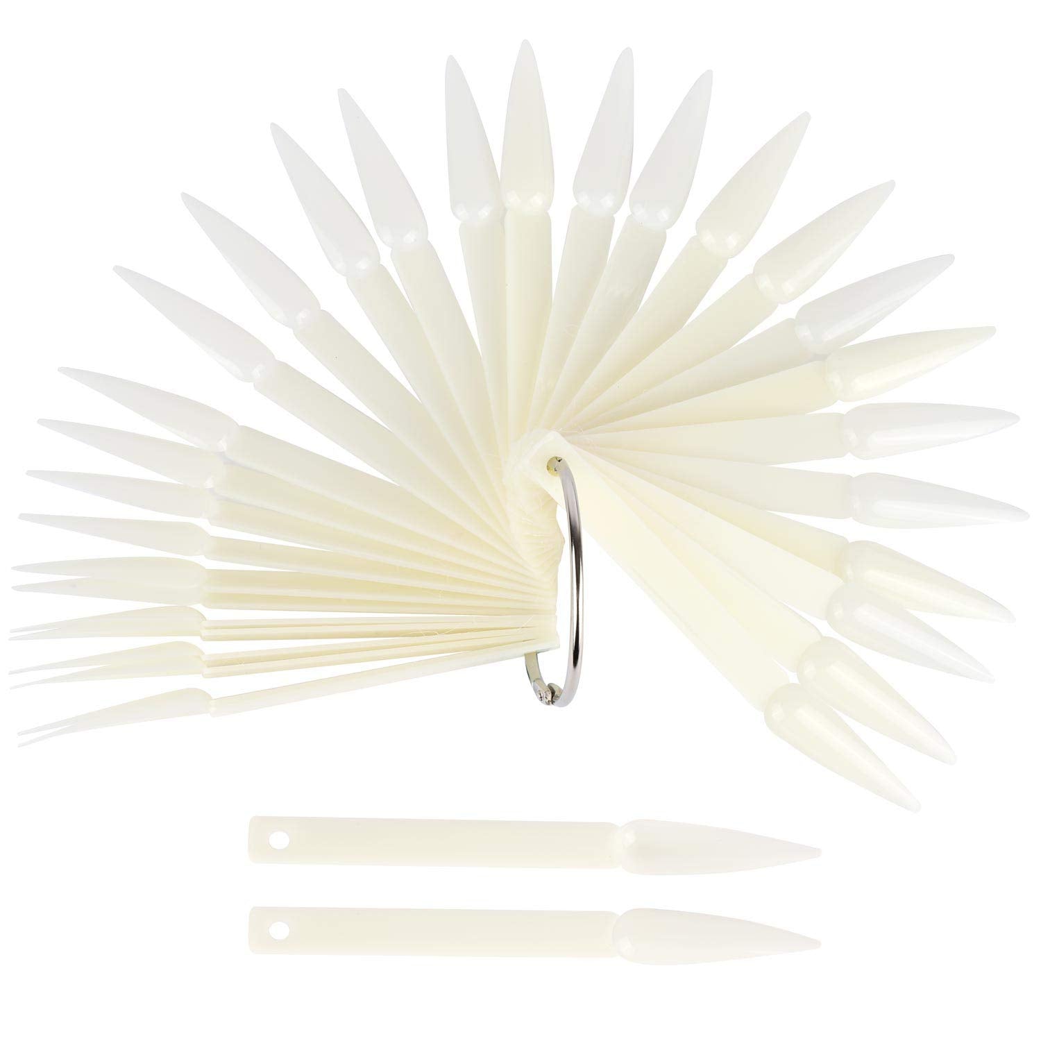 Nail pops display set - Stiletto (Clear / Natural) 50pcs