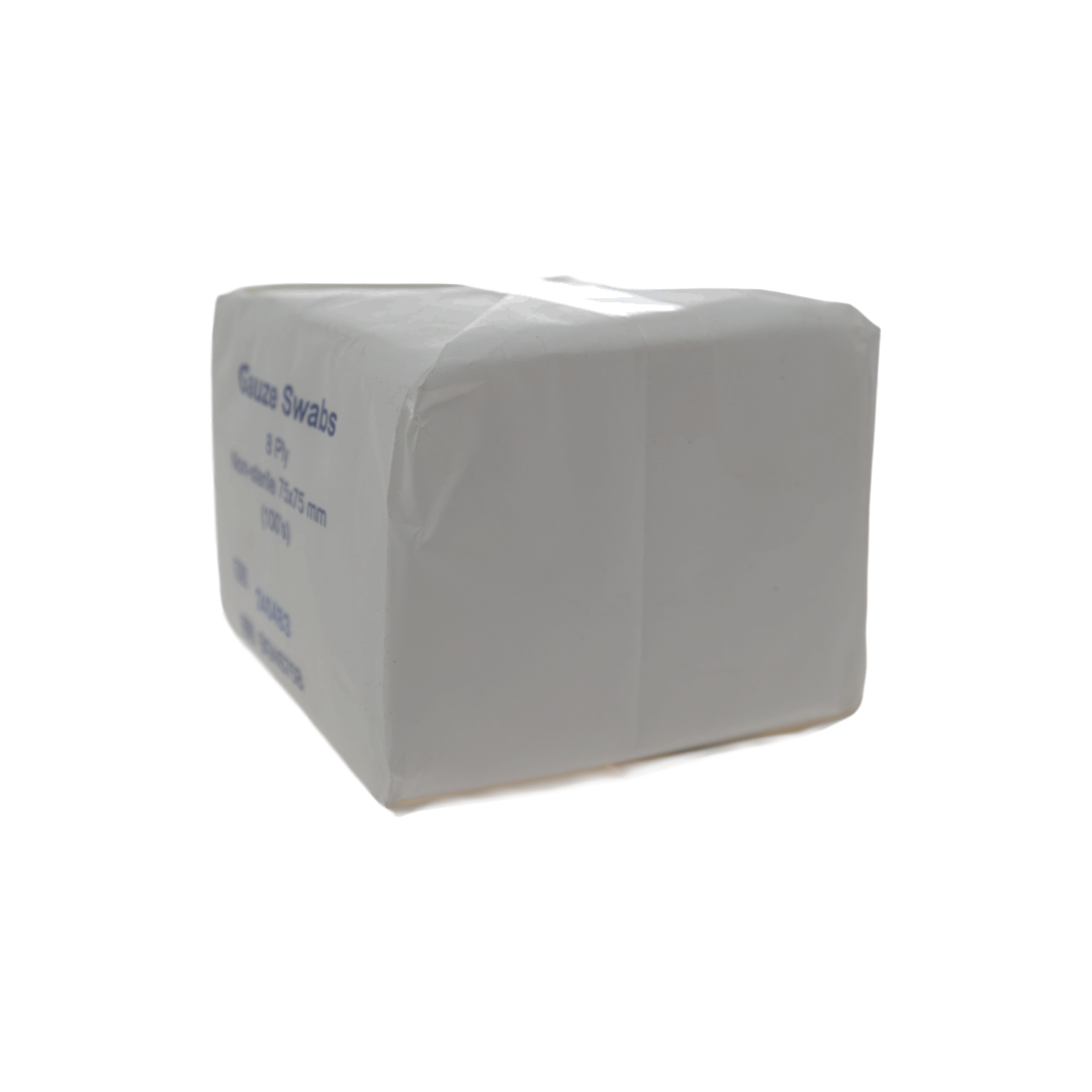 Non Woven Gauze Swabs Non Sterile 75 x 75mm 8ply 100���s - Image 4