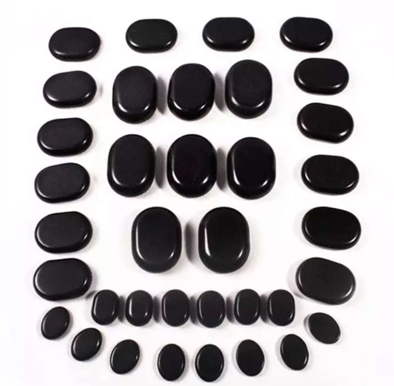 Professional hot stone set with wooden storage box | 36pc - Image 2