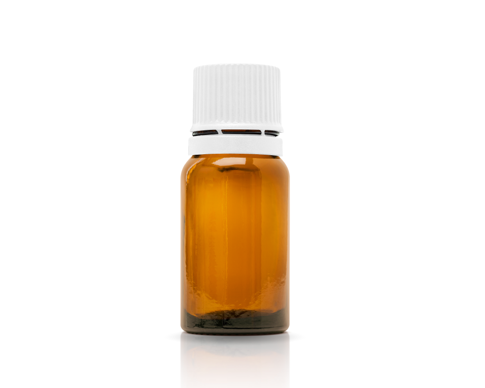 Amber dropper with white cap | 10ml