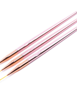 Alternative view of Rose Gold striping brush set | 3pc