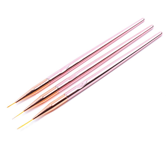 Rose Gold striping brush set | 3pc - Image 2